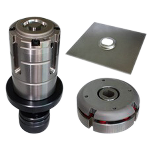 Emboss lockhole compound die