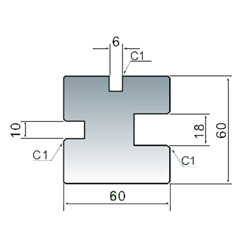 3U bending lower die-1d