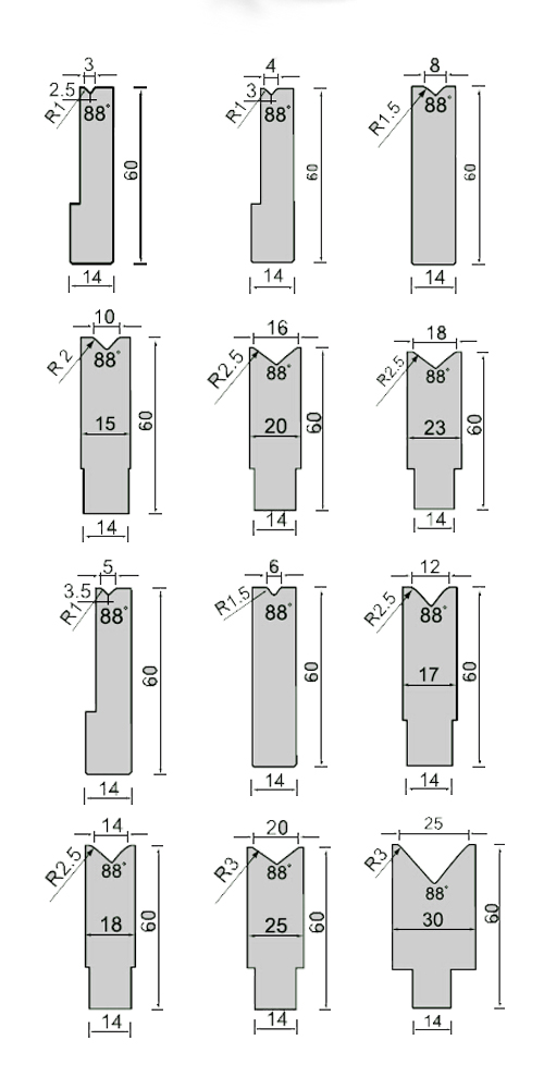 88°1V slot inserted standard die-1d