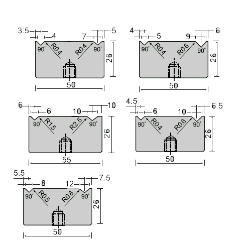 90°screw bolt fixed type standard die-1d