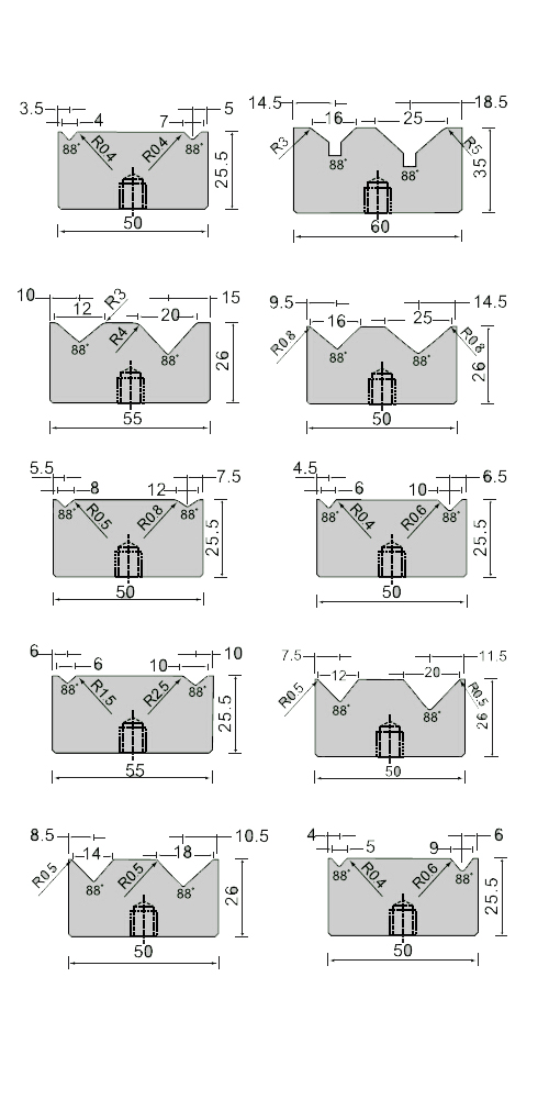 88°screw bolt fixed type standard die-1d