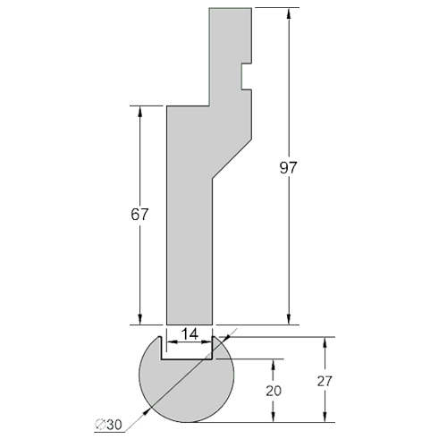 Arc roller punch body 15R-1d