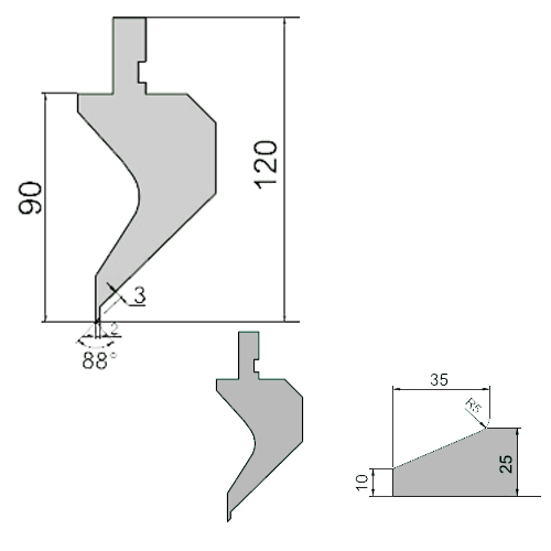 88°flanging avoid vacancy upper die-1d