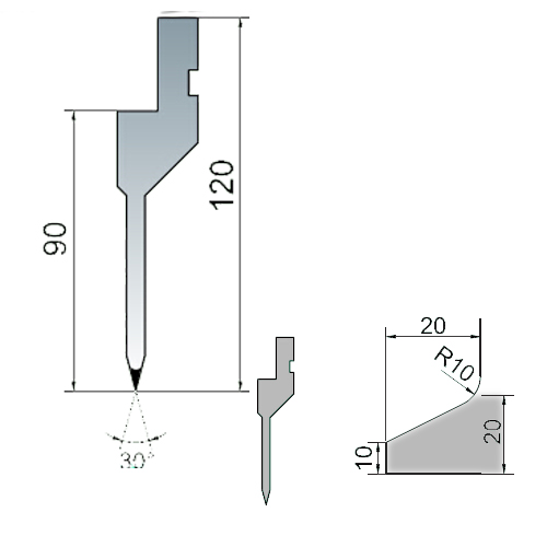 30 degree sharp angle upper die-1d