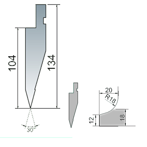 30 degree sharp angle upper die-3d