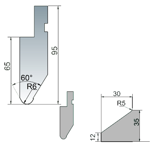 60°sharp angle upper die-1d