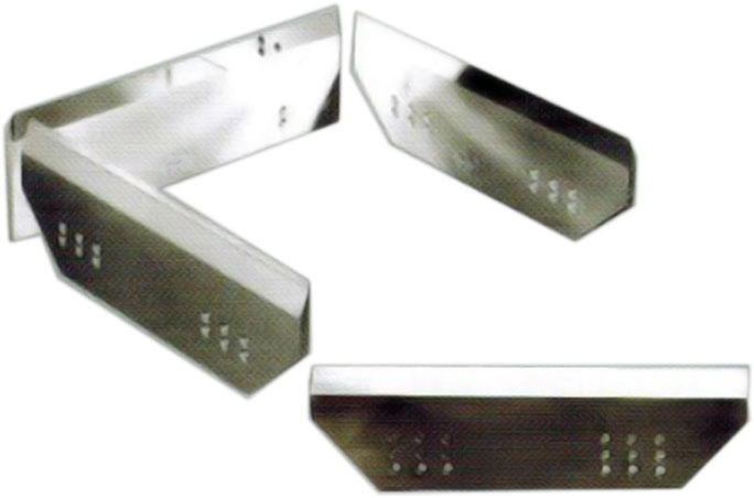 V-shaped paper cutting knives
